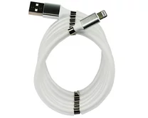 Кабель Kstati KS-004 Lightning - USB белый, спираль, 1,2м