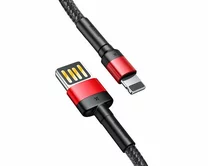 Кабель Baseus Cafule Cable Special Edition Lightning - USB черно-кр., 1м