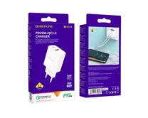 СЗУ-1USB + 1USB-C Borofone BA55A, PD20W, QC3.0, белый