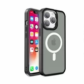 Чехол iPhone 14 Matte Case MagSafe (черный)