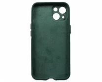 Чехол iPhone 13 Leather Magnetic (темно-зеленый)