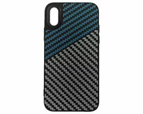 Чехол iPhone X/XS Dual Carbon (синий/серый)