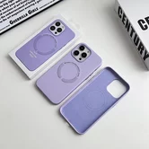 Чехол iPhone 12/12 Pro Leather Candy MagSafe (черный)