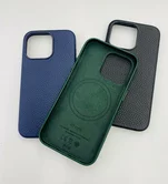 Чехол iPhone 14 Classic Leather (темно-синий)