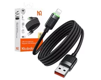 Кабель McDodo CA-6000 Lightning - USB, черный, 3A, 1,2м