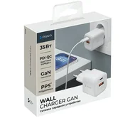 СЗУ-1USB + 1USB-C Deppa PD 3.0, QC 3.0, 35W, GAN, белый