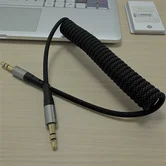 AUX Hoco UPA33 3.5мм - 3.5мм, 1м, пружина, черный