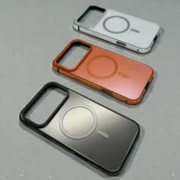 Чехол iPhone 17 Pro Njoyny NY-108 Metal MagSafe (белый)