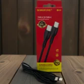 Кабель Borofone BX51 Type-C - Type-C 60W, черный, 1м